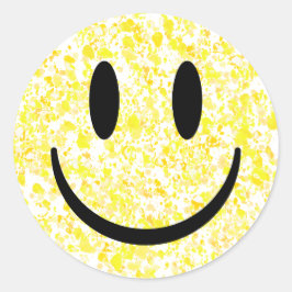 Adesivo Redondo Rosto de Sorriso Patrocinado