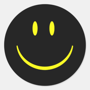 Adesivo Redondo Rosto Feliz