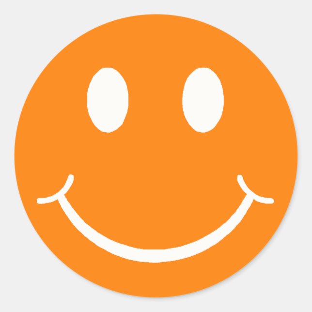 Adesivo Redondo Rosto Feliz (Frente)