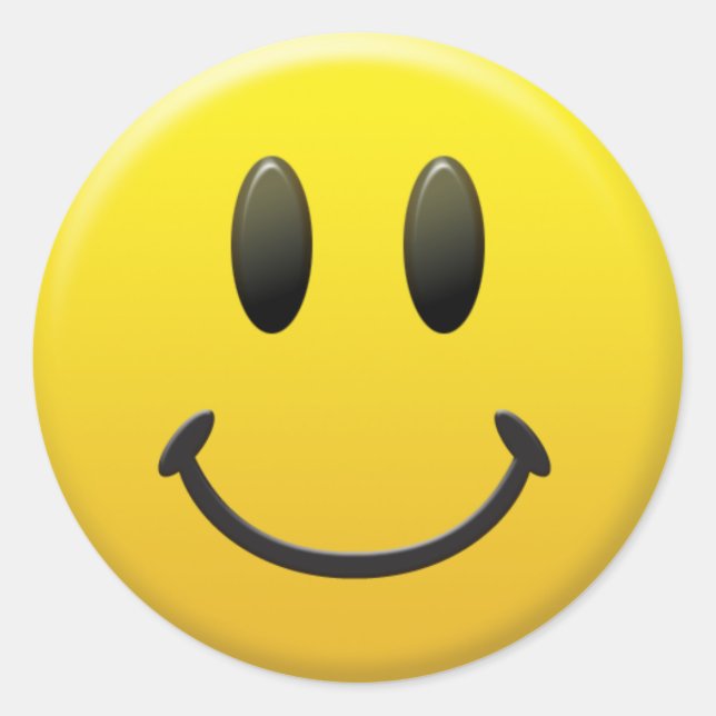 Adesivo Redondo Rosto Feliz (Frente)