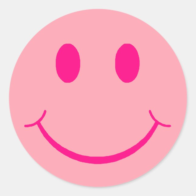 Adesivo Redondo Rosto Feliz (Frente)