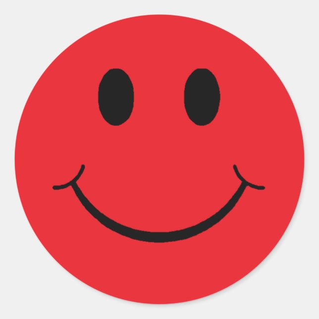 Adesivo Redondo Rosto Feliz (Frente)