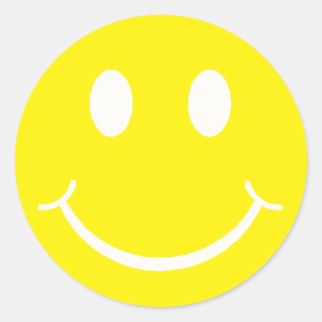 Adesivo Redondo Rosto Feliz (Frente)