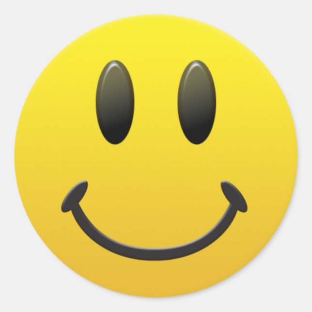 Adesivo Redondo Rosto Feliz (Frente)