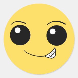 Adesivo Redondo Rosto Feliz 5