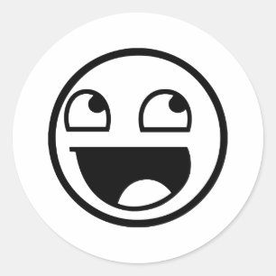 Adesivo Redondo Rosto Incrível