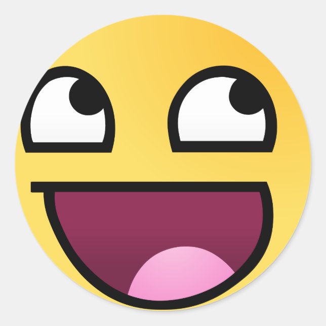 Adesivo Redondo Rosto incrível - HD de alta qualidade (Frente)