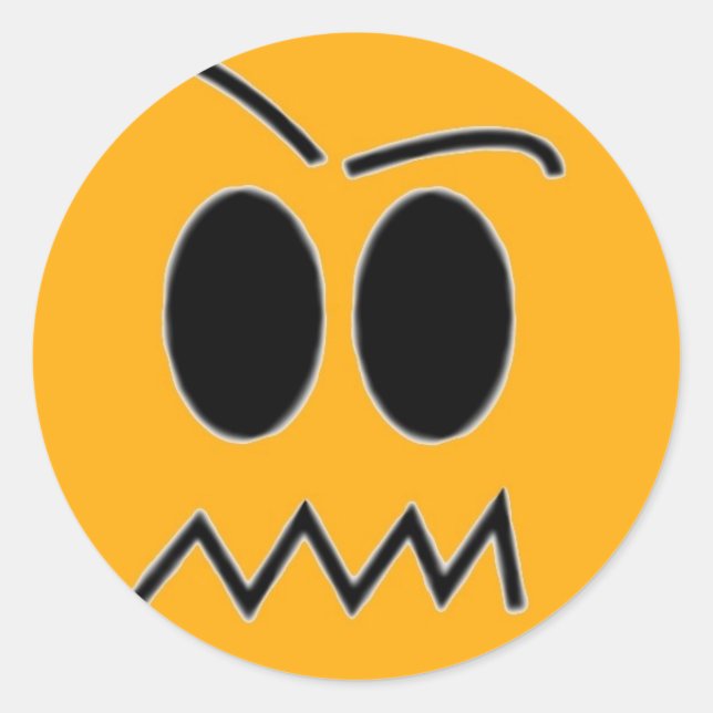 Adesivo Redondo rosto irritado (Frente)