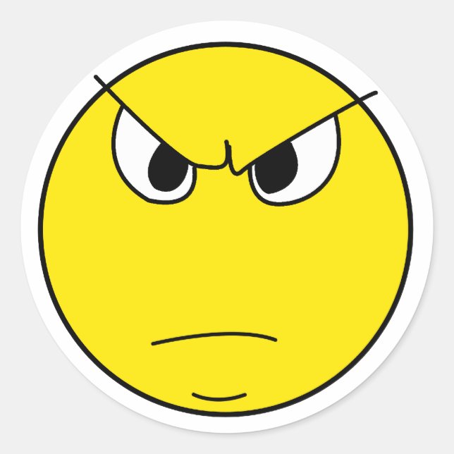 Adesivo Redondo Rosto Louco (Frente)