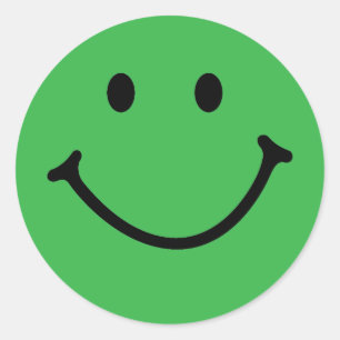 Adesivo Redondo rosto verde clássico