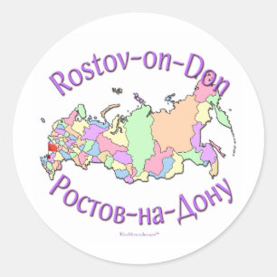 Adesivo Redondo Rostov-On-Don Rússia