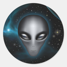 Adesivo Redondo Roswell Alienígena II (adesivo)
