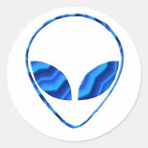 Adesivo Redondo Roswell Alienígena Sticker
