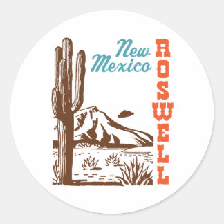 Adesivo Redondo Roswell Novo México