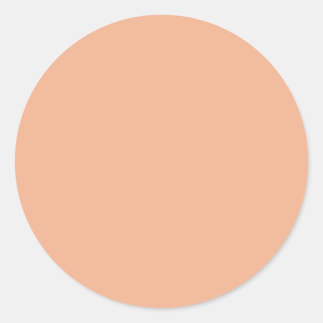 Adesivo Redondo Rosy Peach Beige Classic Round Sticker (Frente)