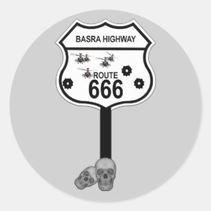 Adesivo Redondo Rota 666