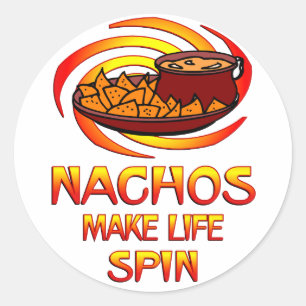 Adesivo Redondo Rotação dos Nachos