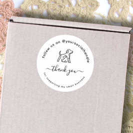 Adesivo Redondo Roteiro agradecimento identificador social Logotip