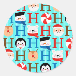 Adesivo Redondo Roteiro de Natal Festivo Único Alegre