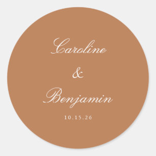 Adesivo Redondo Roteiro Formal Elegante Casamento Personalizado Te
