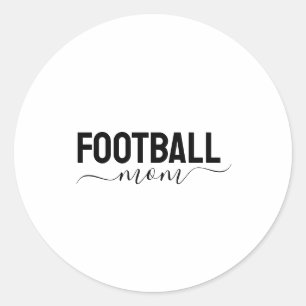 Adesivo Redondo Roteiro moderno de mãe de futebol