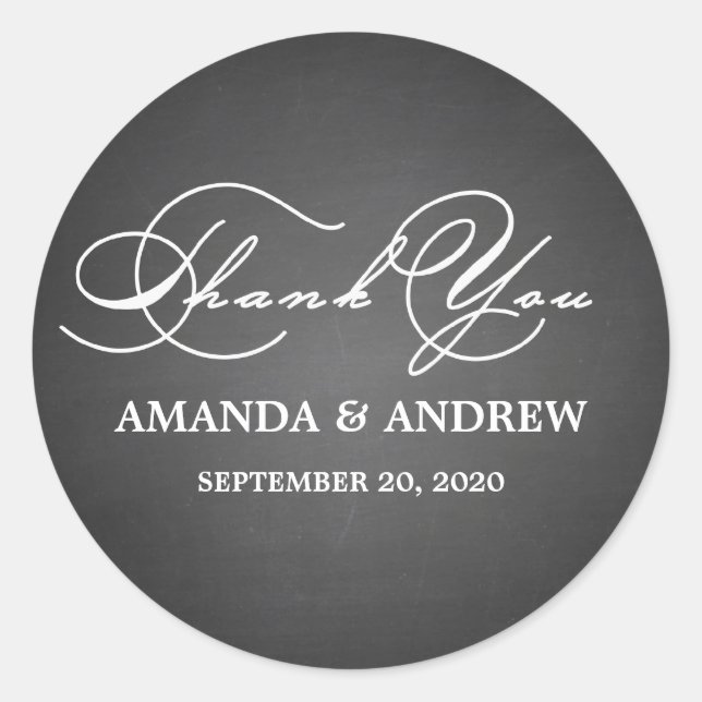 Adesivo Redondo Roteiro Romântico Obrigado Rótulos Favoritos De Ca (Frente)