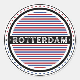Adesivo Redondo Rotterdam City Pride Emblem – Dutch Identity