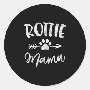 Adesivo Redondo rottie mama rottweiler lover owner dog mom