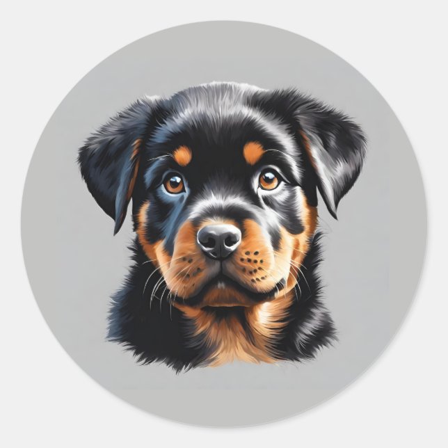 Adesivo Redondo Rottweiler (Frente)