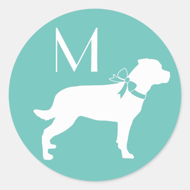 Adesivo Redondo Rottweiler Cachorro (Frente)