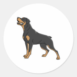 Adesivo Redondo Rottweiler Dog - Rottie Pride