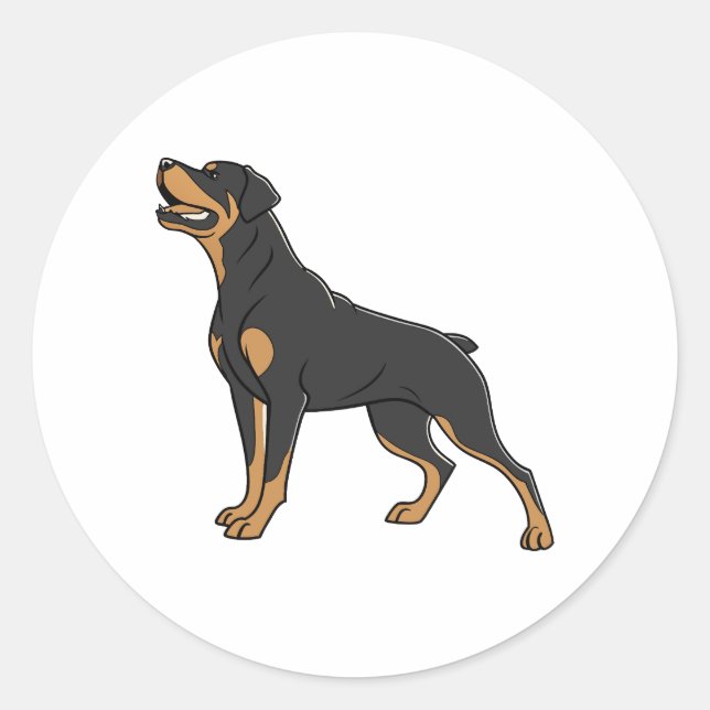 Adesivo Redondo Rottweiler Dog - Rottie Pride (Frente)