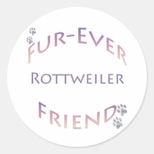 Adesivo Redondo Rottweiler Fuever Amigo
