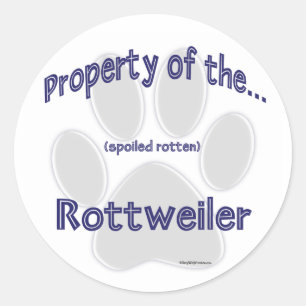 Adesivo Redondo Rottweiler Property Sticker