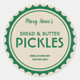 Adesivo Redondo Rotulagem moderna do frasco de conserva