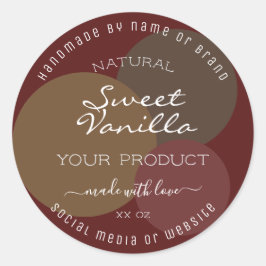 Adesivo Redondo Rotulagens modernas de empacotamento de produtos V