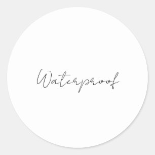 Adesivo Redondo Rótulo à Prova d'Água Preto Branco Pacote sem Resp