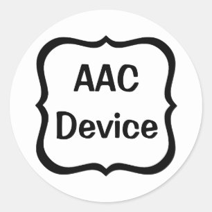Adesivo Redondo rótulo AAC preto