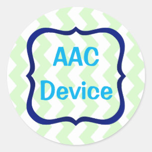 Adesivo Redondo rótulo AAC verde