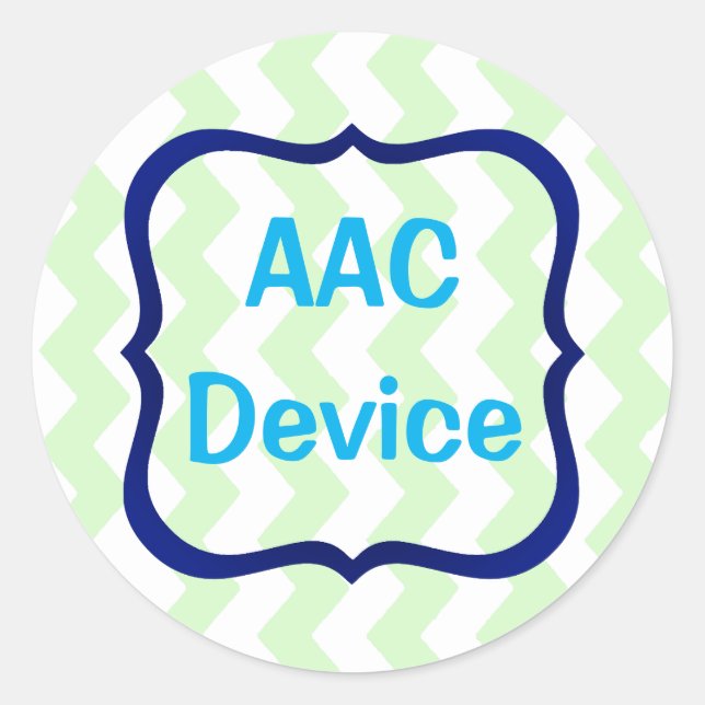 Adesivo Redondo rótulo AAC verde (Frente)