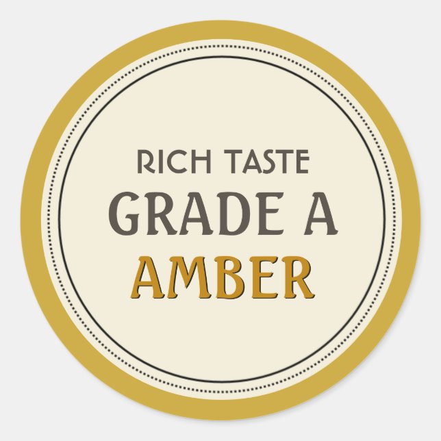 Adesivo Redondo Rótulo Ângulo Xarope Grau A Âmbar (Frente)