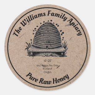 Adesivo Redondo Rótulo Apiário de Mel de Abelhas  Mel em bruto p