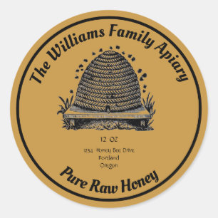 Adesivo Redondo Rótulo Apiário de Mel de Abelhas  Mel em bruto p