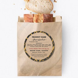 Adesivo Redondo Rótulo atualizado da comida de algodão em Illinois