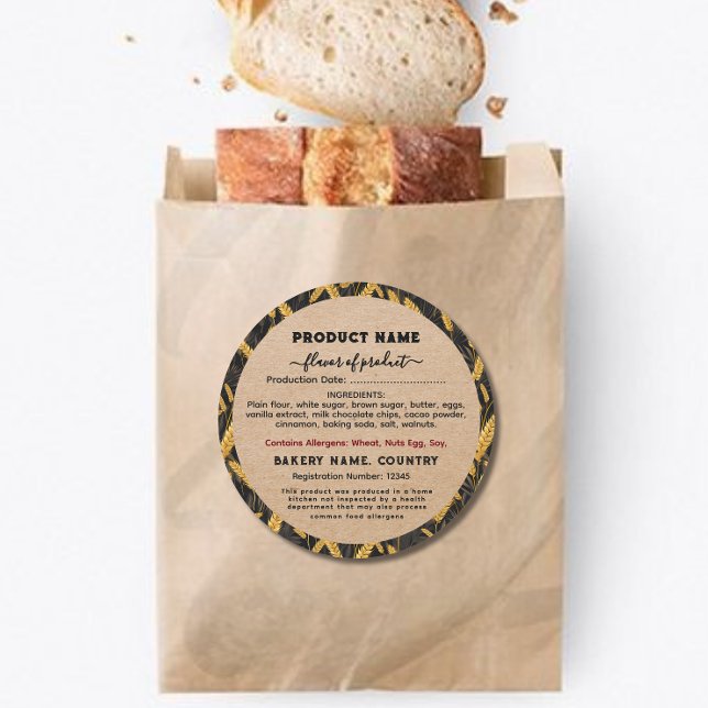 Adesivo Redondo Rótulo atualizado da comida de algodão em Illinois (Criador carregado)