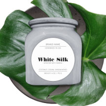 Rótulo branco da embalagem do produto de velas