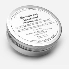 Adesivo Redondo Rótulo branco do jato de cosméticos com componente