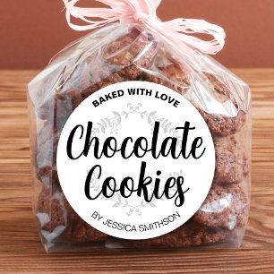 Adesivo Redondo Rótulo Caseiro de Biscoito Personalizado HM001rd