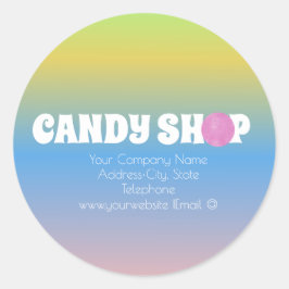 Adesivo Redondo Rótulo Comercial do Compro de Doações