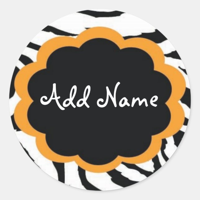 Adesivo Redondo Rótulo da Embalagem de Tratamento do Halloween (Frente)